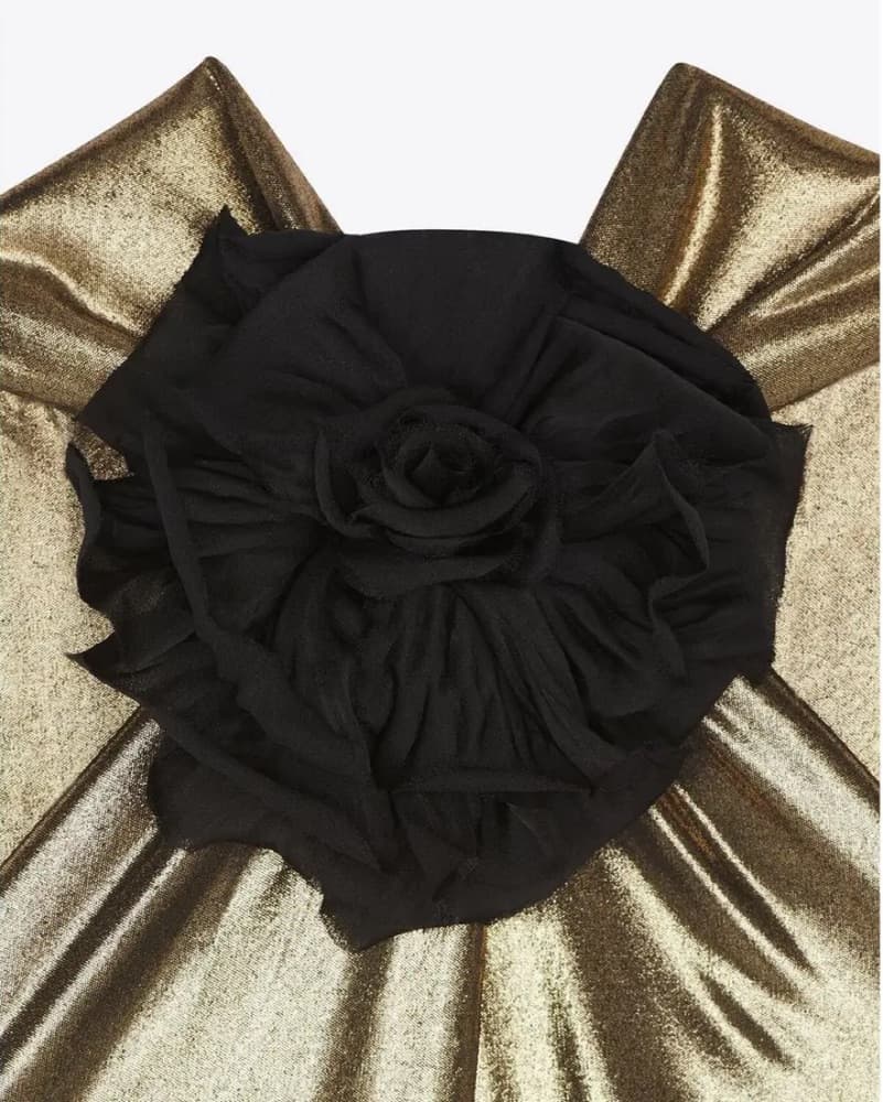 YSL Floral Detail Midi Dress - Image 4