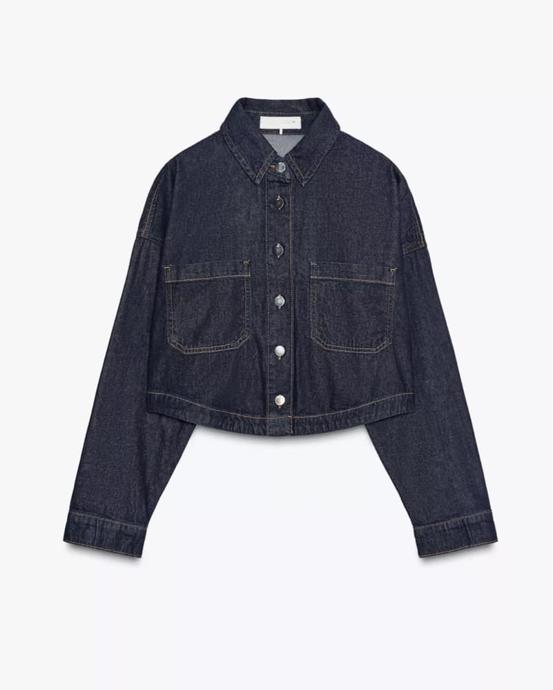 Zara Dark Wash Denim Jacket - Image 5