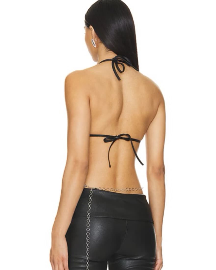 Amalthea I Am Gia Top In Black Leather - Image 3
