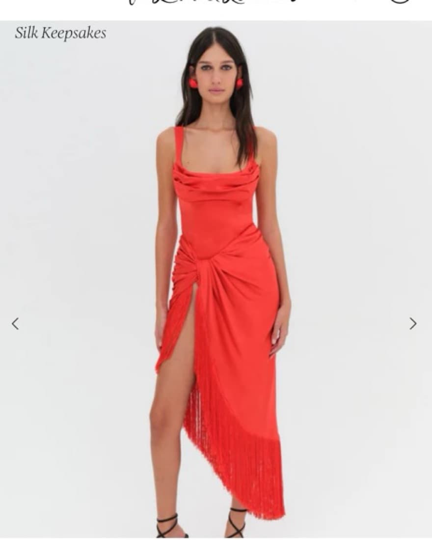 For Love And Lemons Red Fringe Dress - Image 3