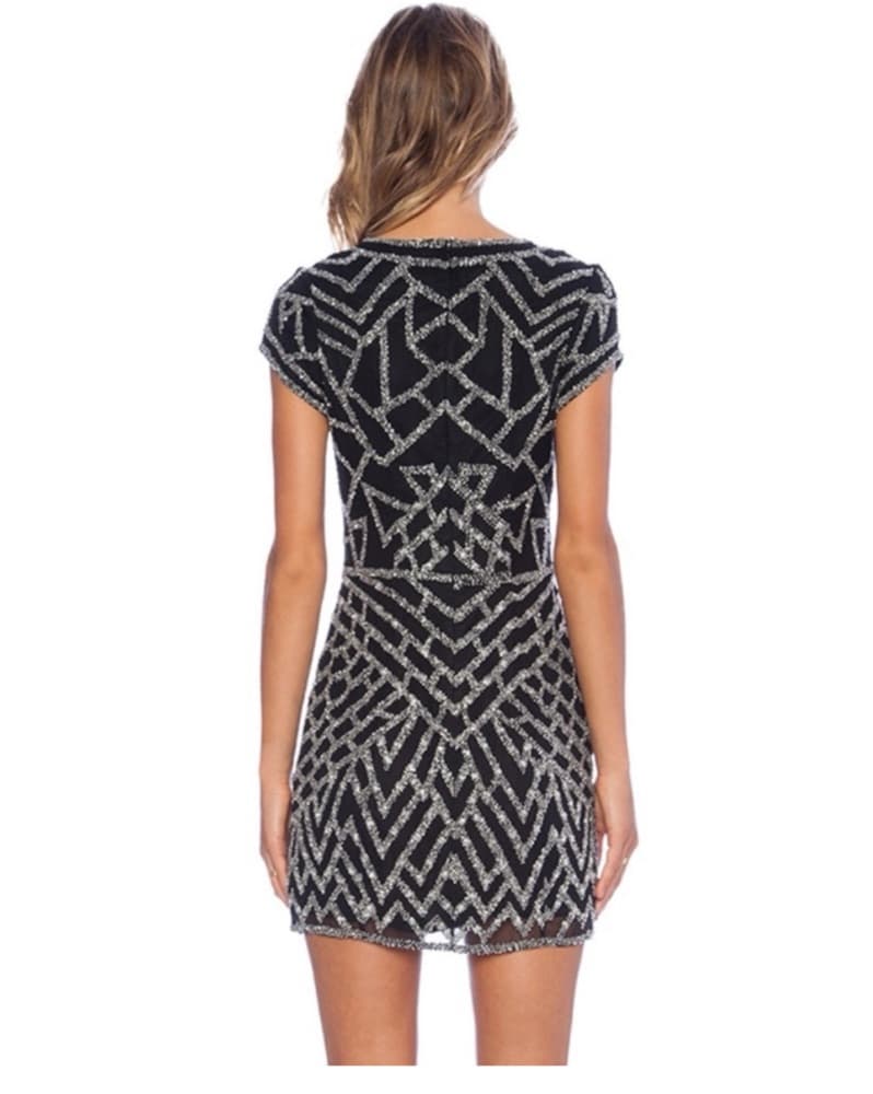 Parker Black And Silver Gatsby Dress - Image 2