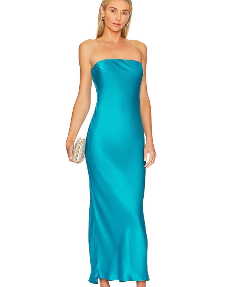 REVOLVE BLUE Strapless Maxi Dress - Image 1