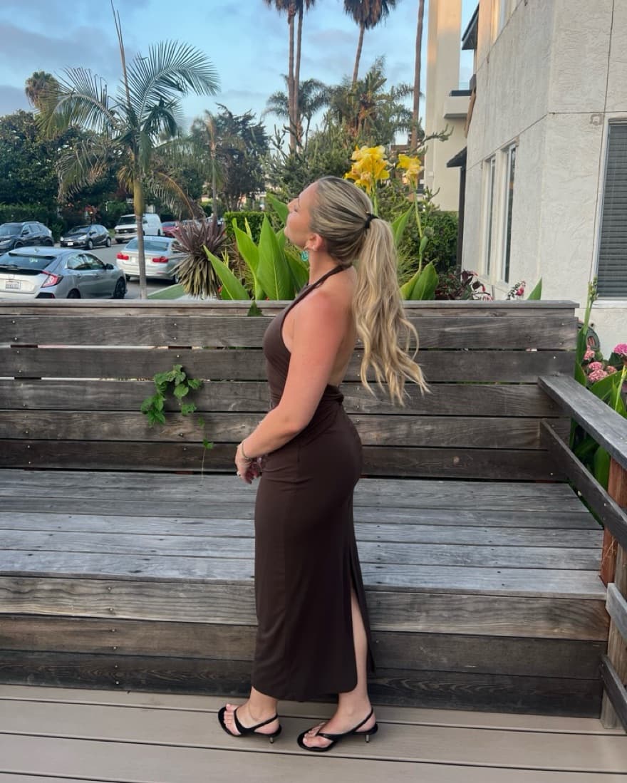 Open Back Halter Dress - Image 2