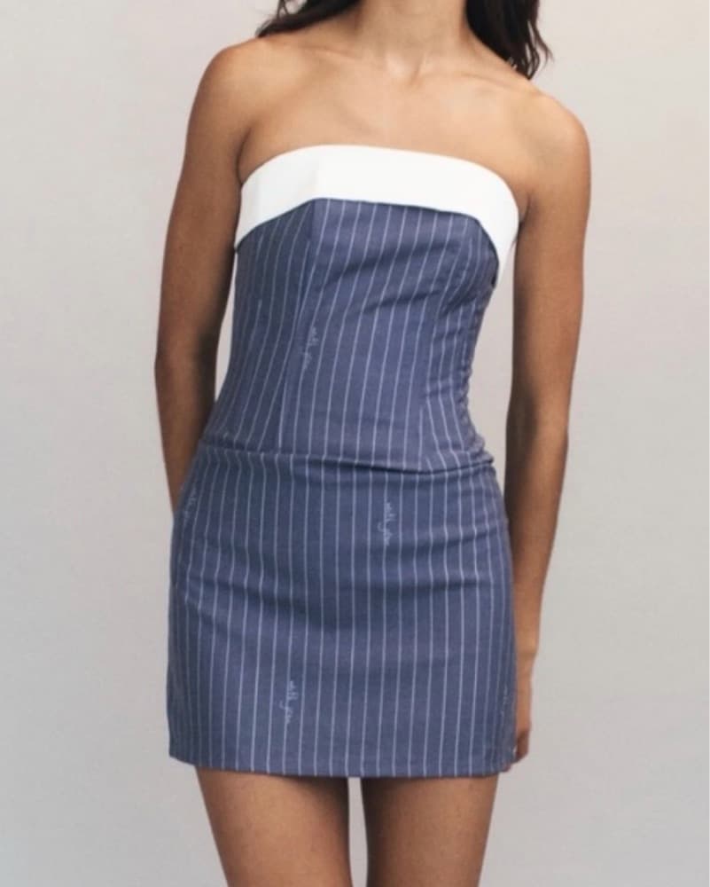 With Jean Chloe Corset Dress In Pin - Image 1