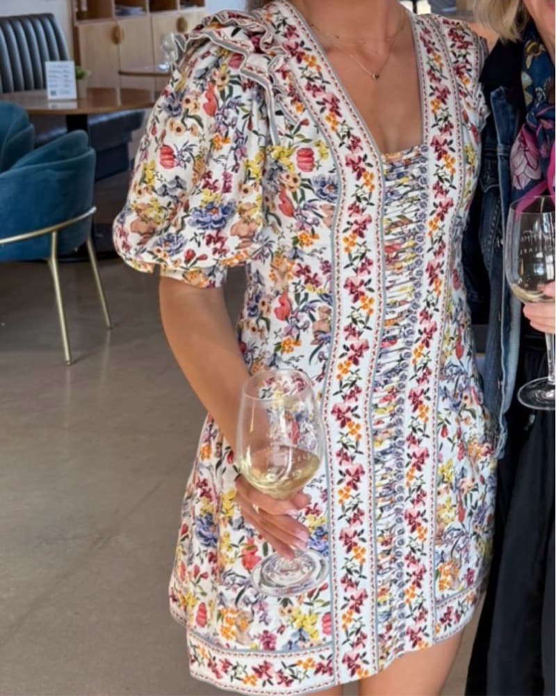 FARM RIO Greek Garden Floral Mini Dress - Image 2