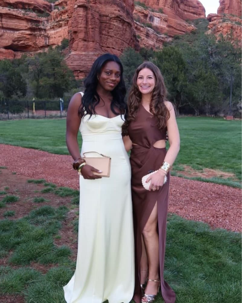 Yellow Satin Dress - Image 4