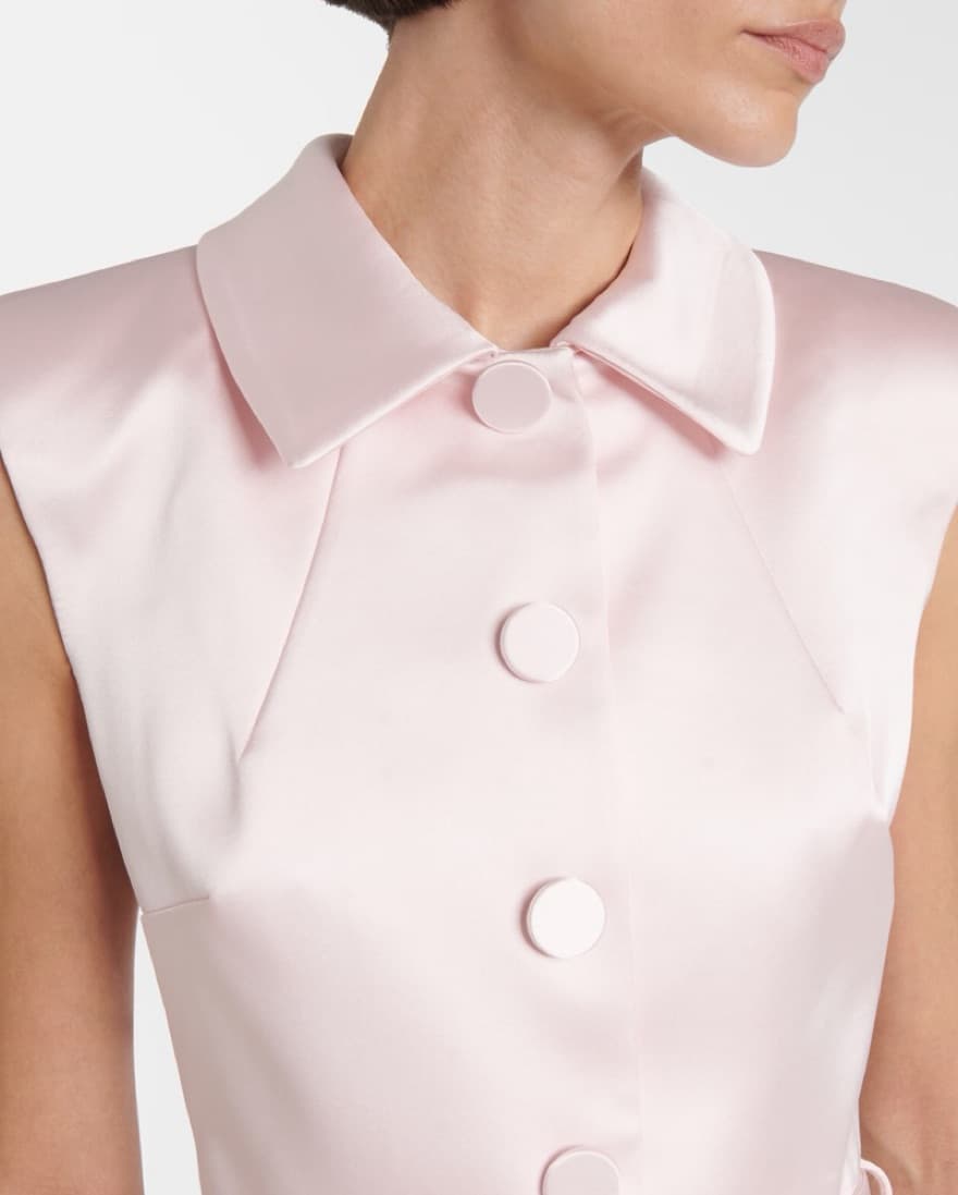 Self-Portrait Peplum Satin Minidress - Image 3