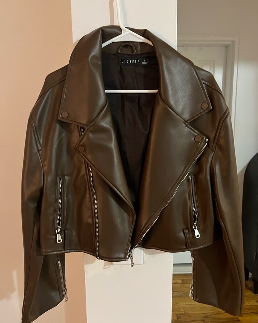 Brown Leather Jacket - Image 3