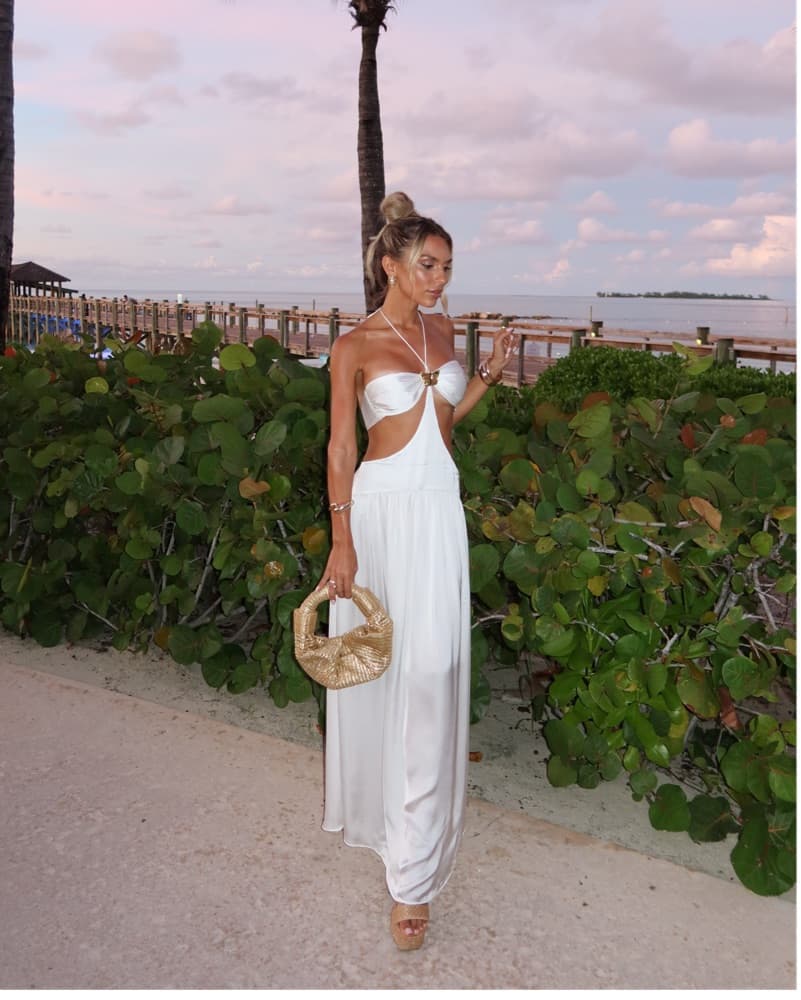 Cin Cin White Beach Maxi Dress - Image 2