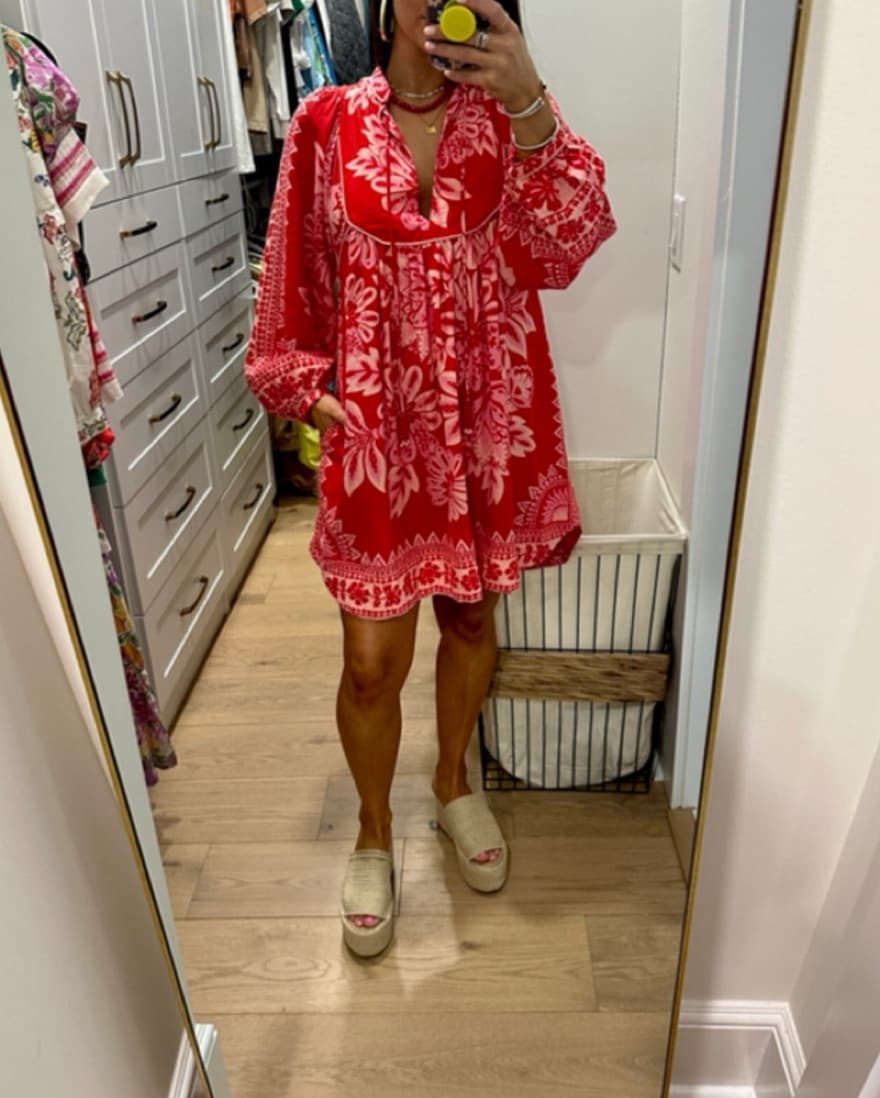 Flora Tapestry Long Sleeve Dress - Image 1