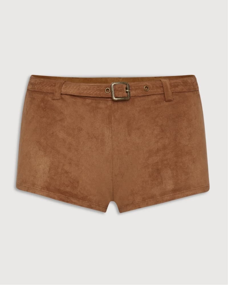 Frankies X Bella Hadid Suede Micro Short - Image 1