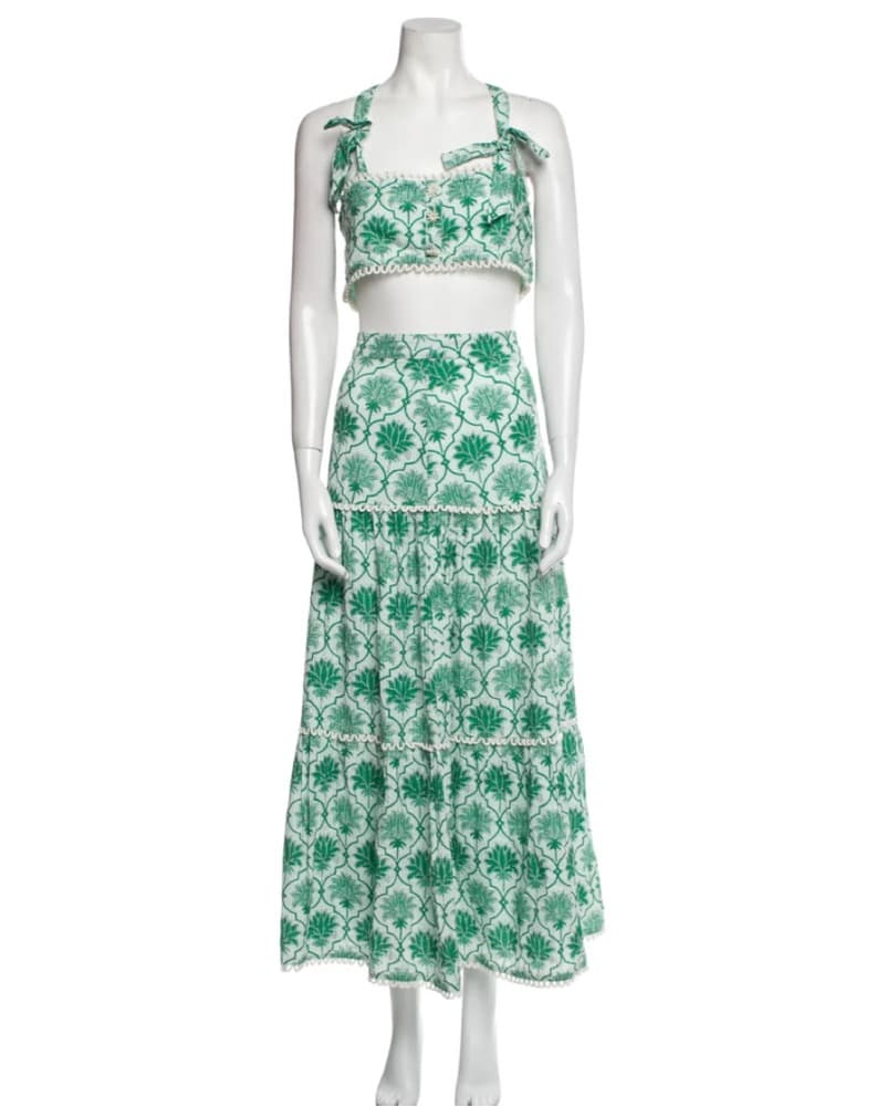 Saylor Kaitlin Palm Midi Skirt Set - Image 2