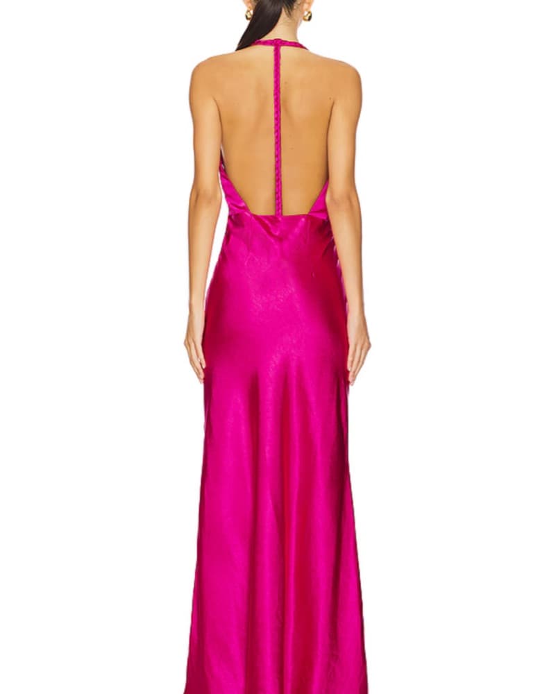 Aria Maxi Dress In fuschia - Black Tie - Image 2