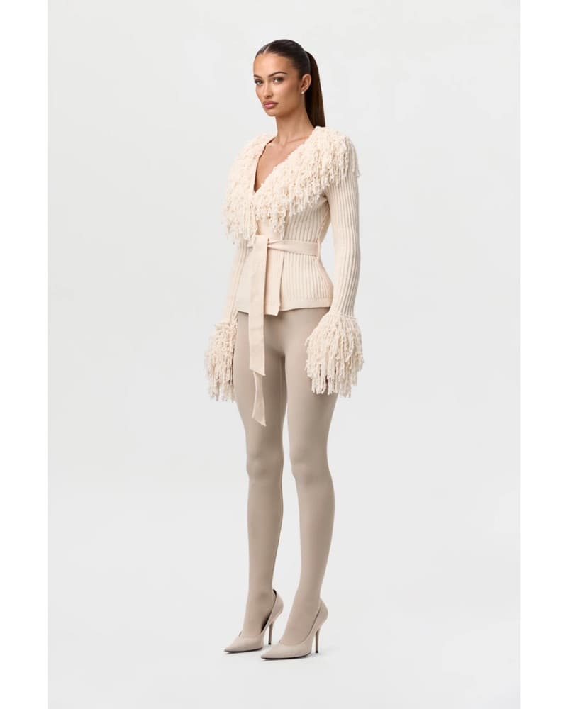 Naked Wardrobe Knit Fringe Cardigan  - Image 2
