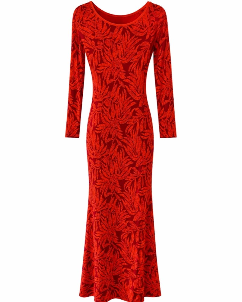 Johanna OVibrant Floral Maxi Dress Knit  - Image 1
