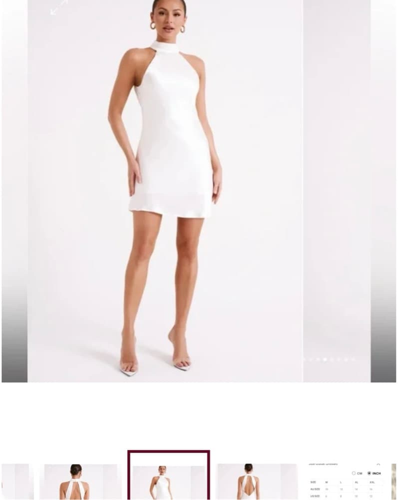 Mehski White Mini Dress - Image 1