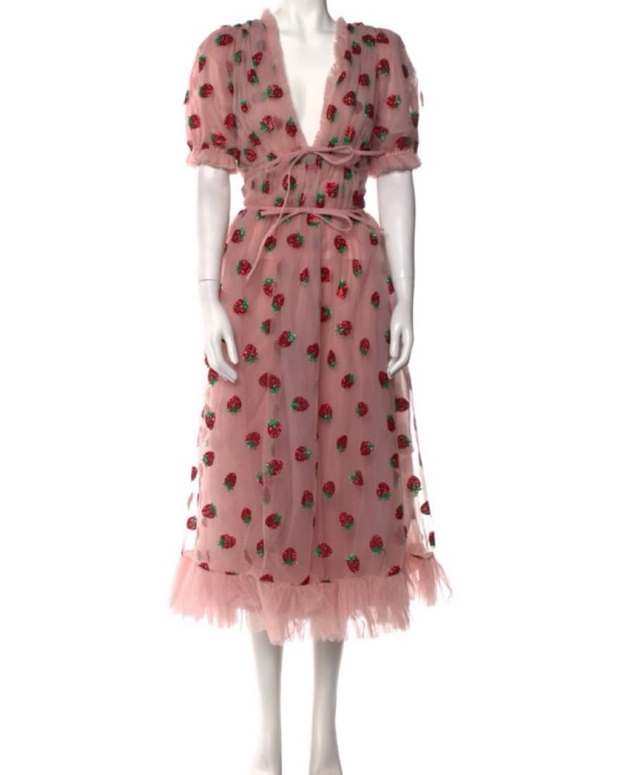 Cottage Core Strawberry Shortcake Dress - Image 2