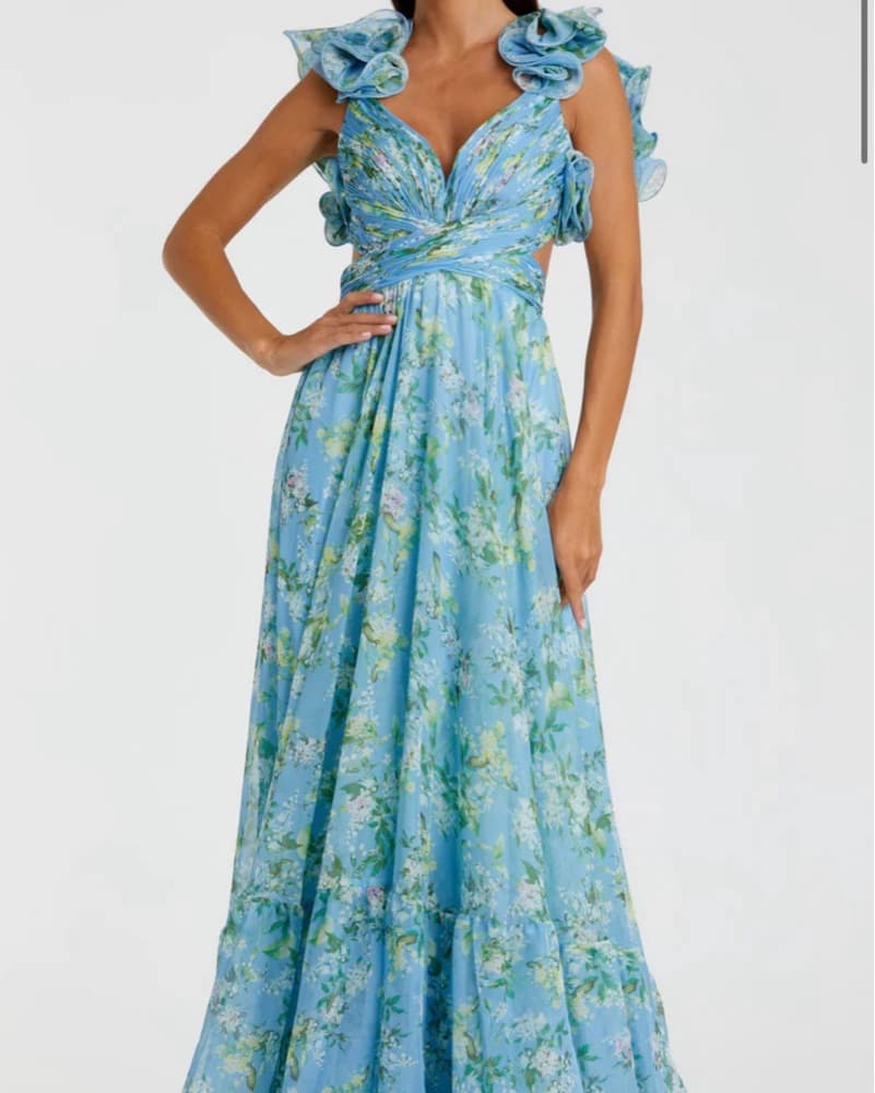 Mac Duggal Floral Gown - Image 1