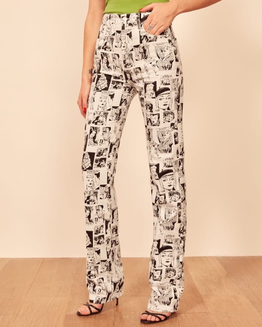 Reformation Newsprint High Rise Jeans  - Image 1