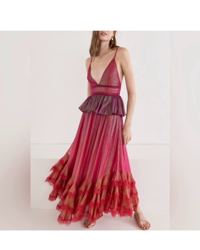 Stunning Ombre Ruffled Maxi Dress - Image 3