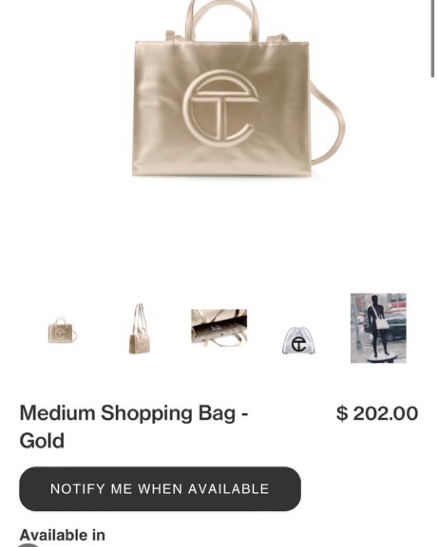 Telfar Shopping Bag - Gold Medium - Image 2