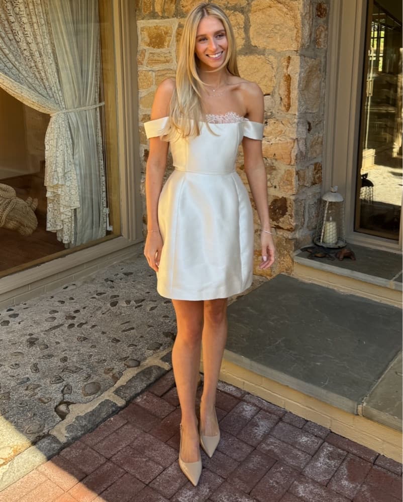De La Vali Off-Shoulder Mini Dress - Image 1