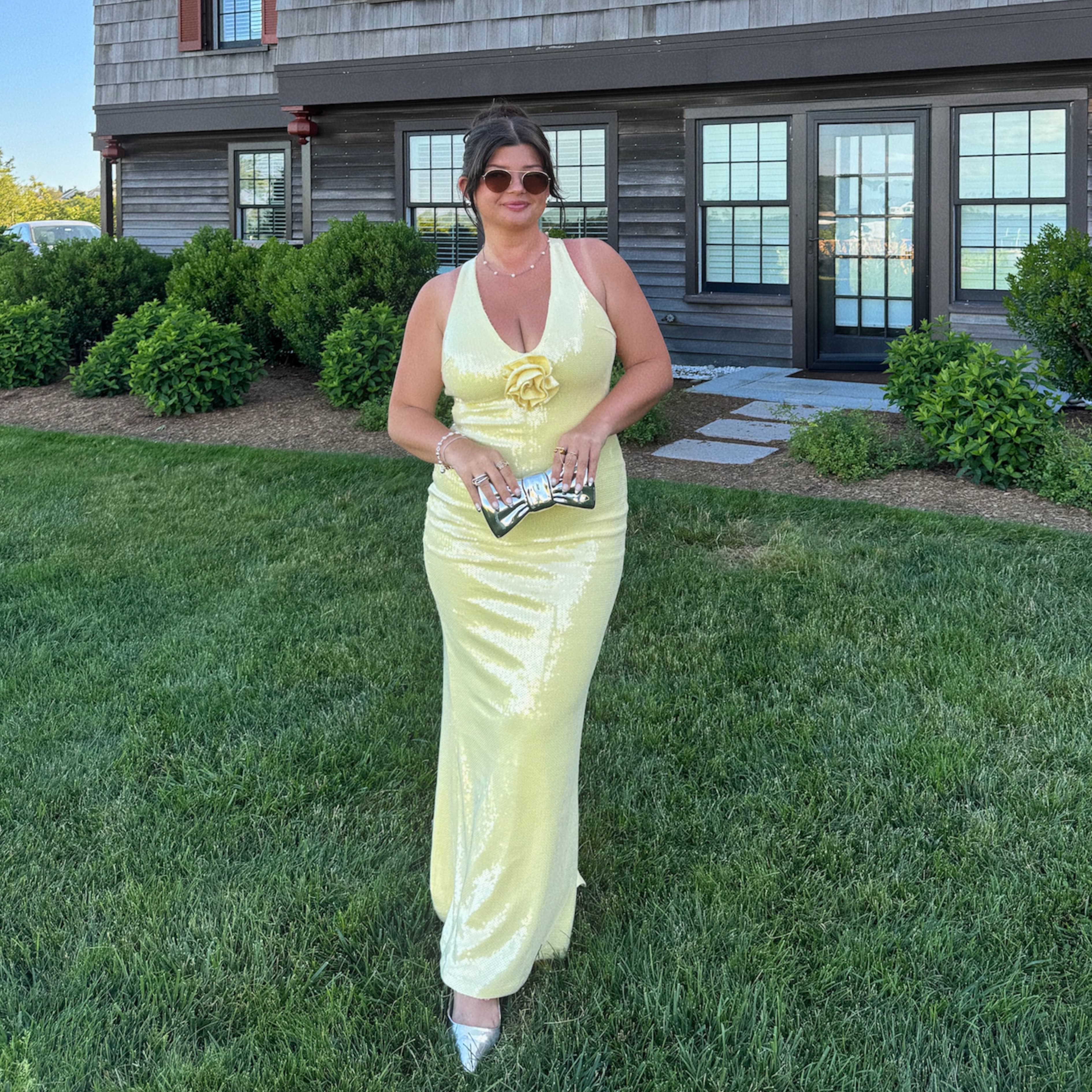 Meshki Yellow Sequin Gown - Image 2