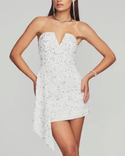 Sparkling White Sequin Dress - Image 2