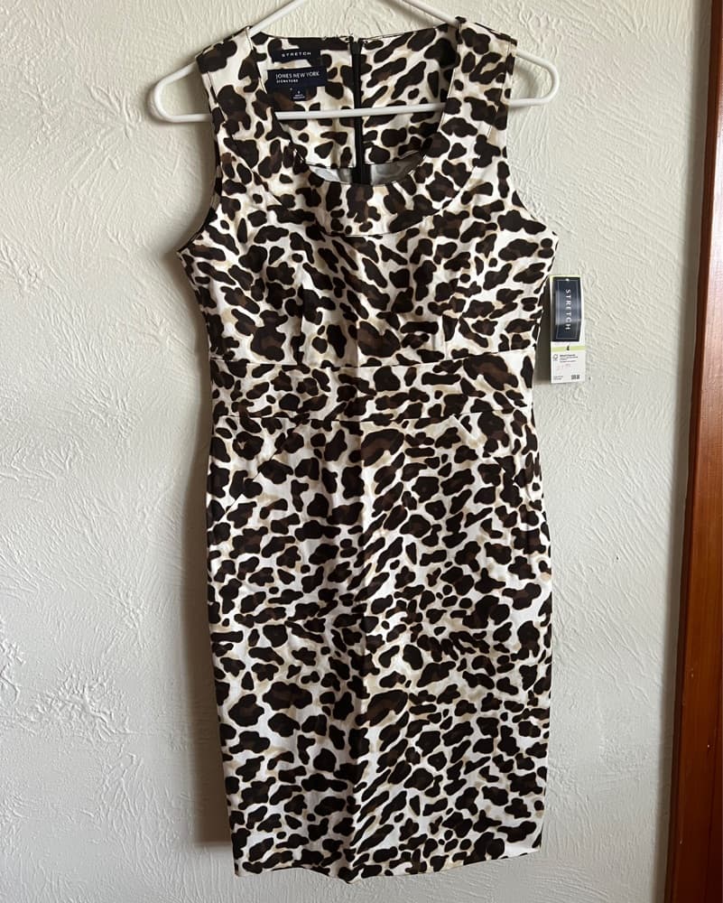 NWT Leopard Print Stretch Dress - Image 1