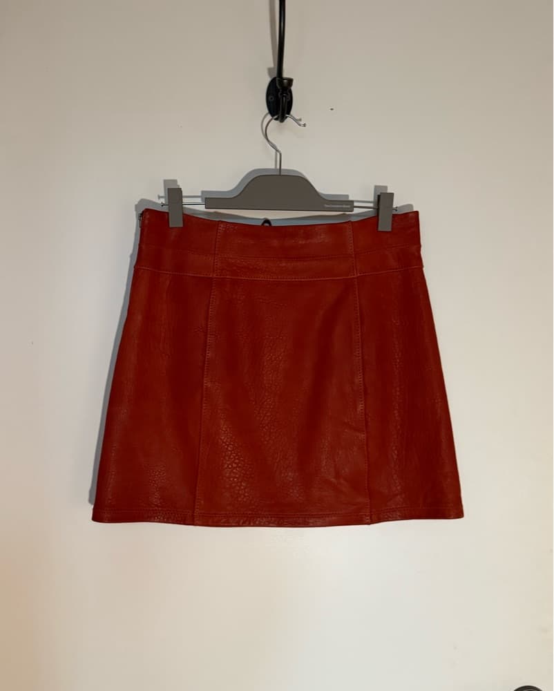 A.L.C Lamb Leather Lace Up Mini Skirt - Image 5