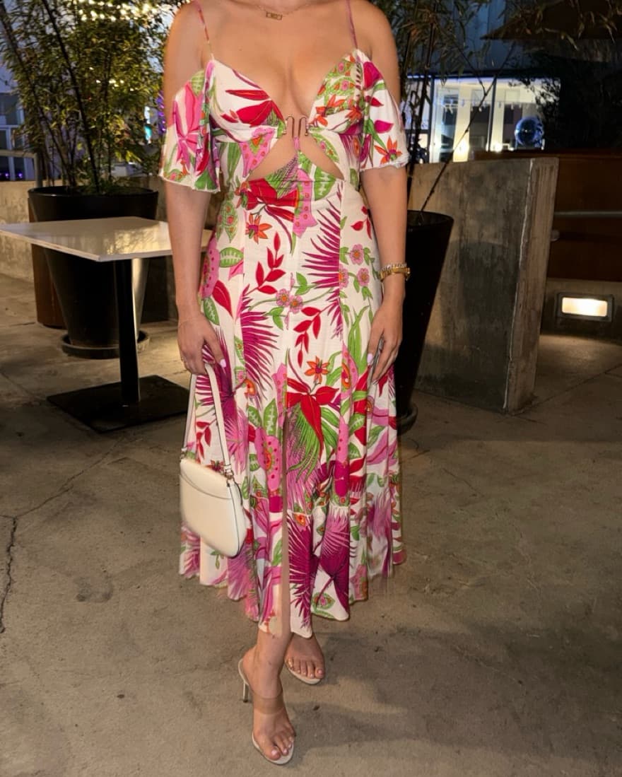 Cult Gaia Dina Floral Midi Dress - Image 1