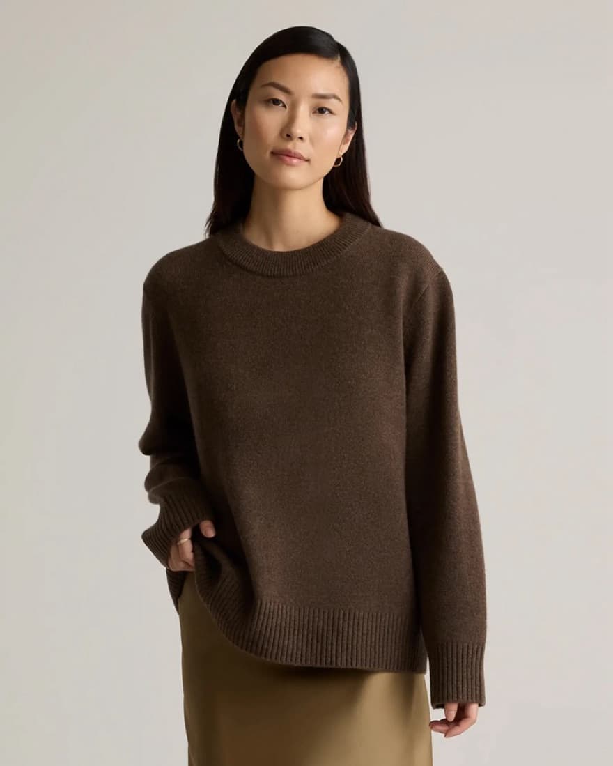 Brown Oversized Cashmere Sweater - Image 2