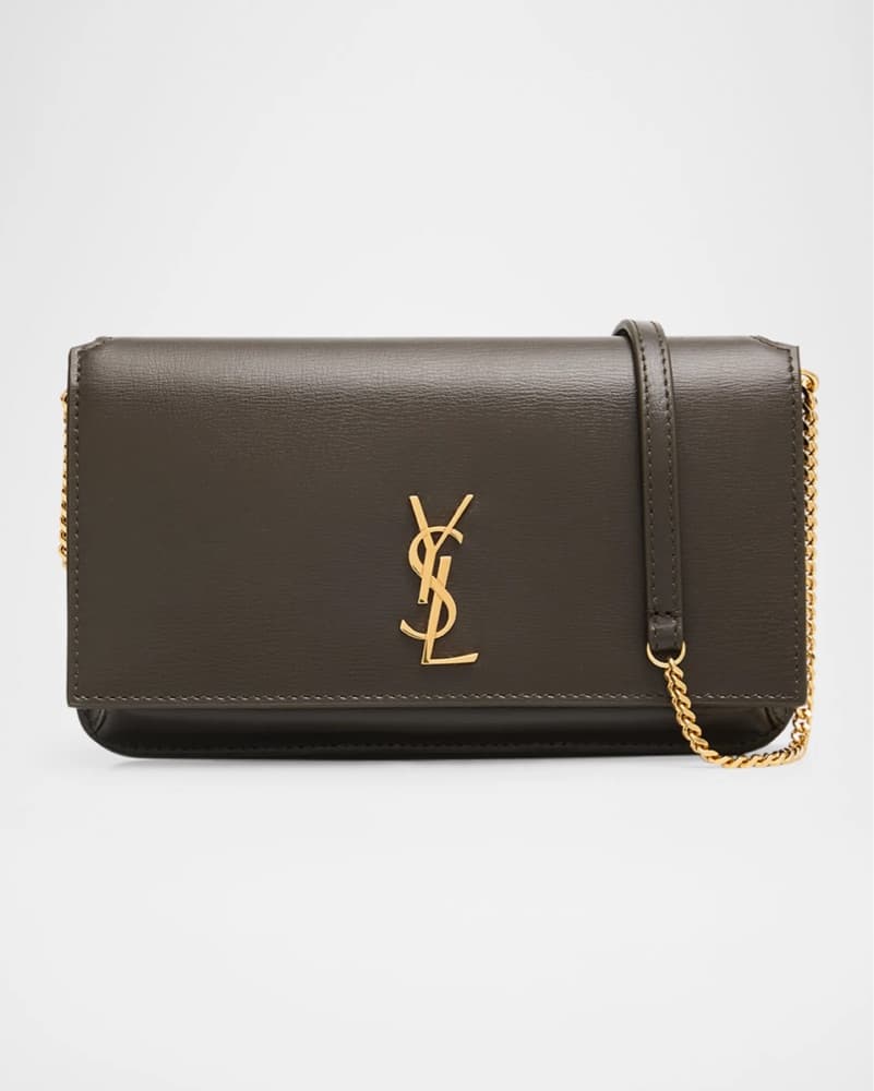 YSL Crossbody Bag Clutch In Brown - Image 4