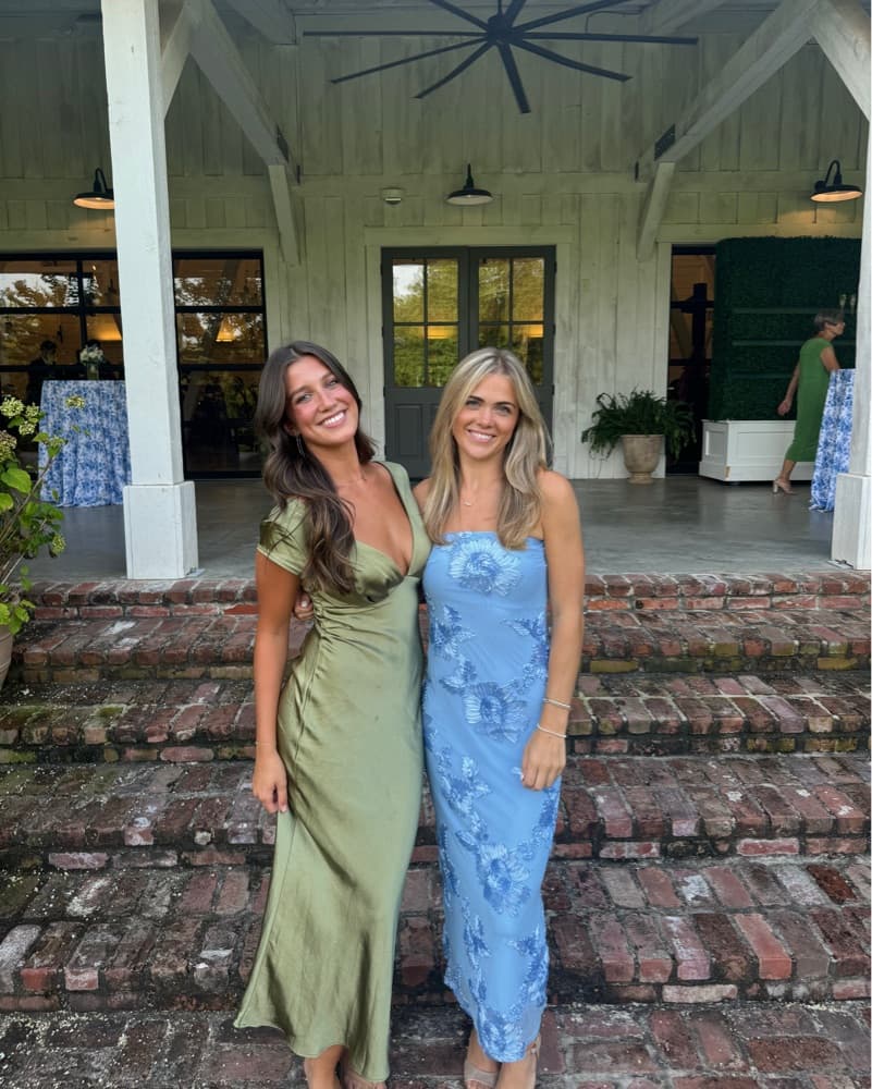 Light Blue Floral Maxi Dress - Image 2