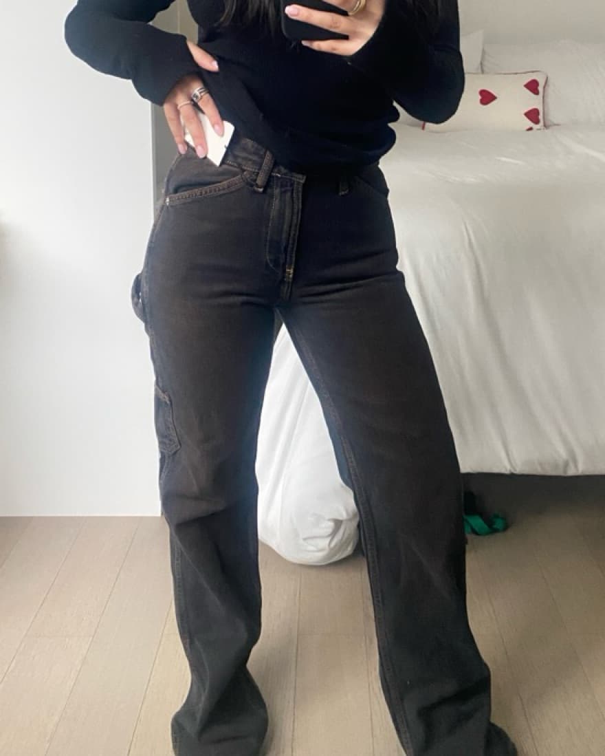 Zara Acid Wash Cargo Jeans - Image 3