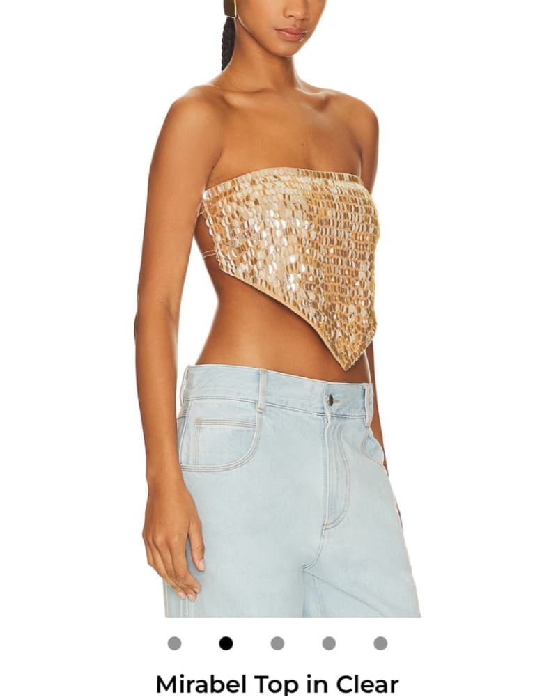 Sequin Strapless Top - Image 2