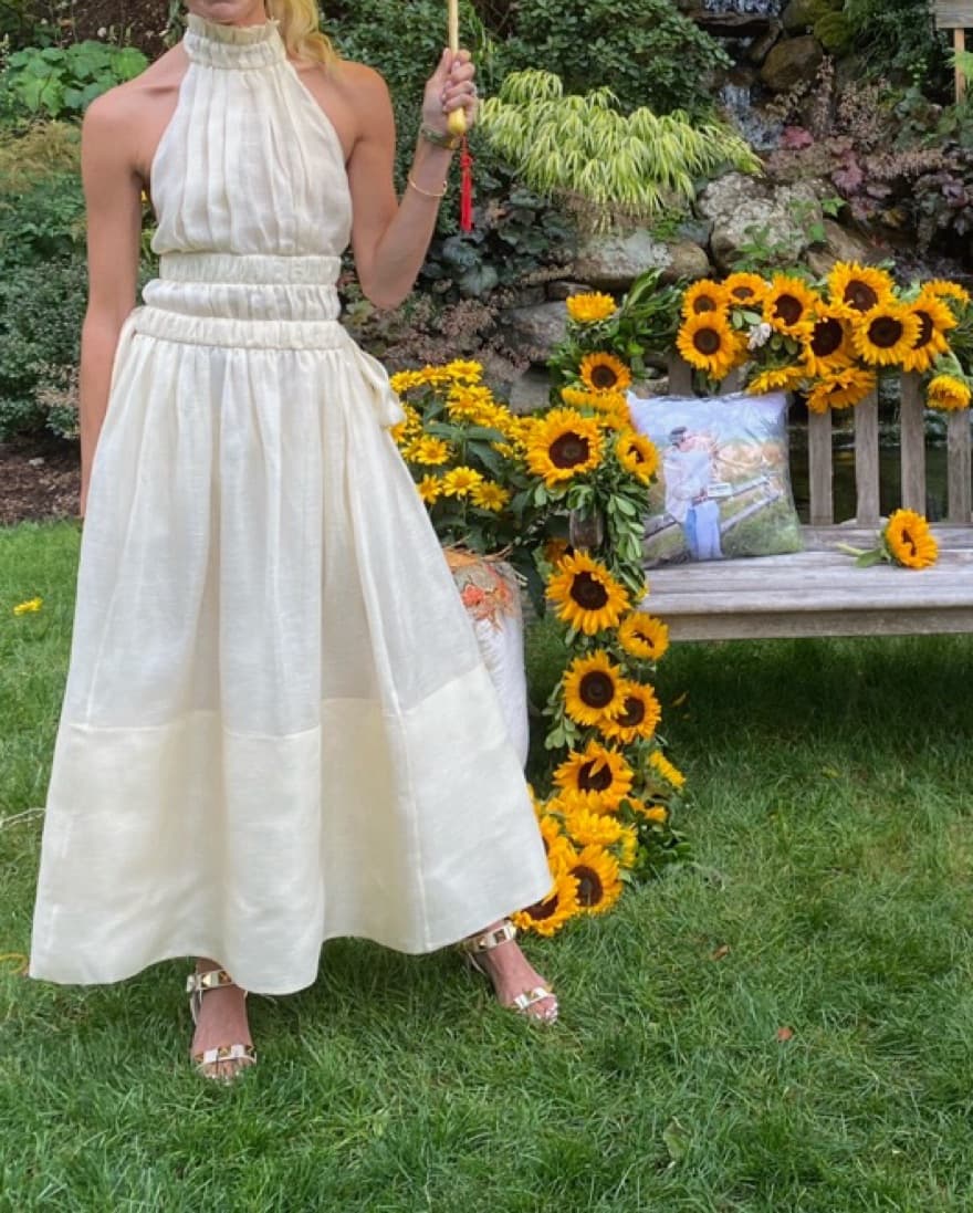 Zimmermann Linen Halter Dress - Image 3