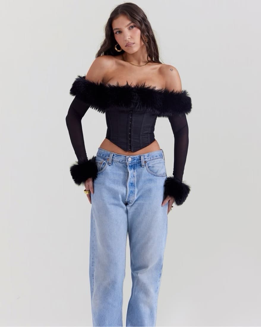 House Of CB Feather Top - Image 3