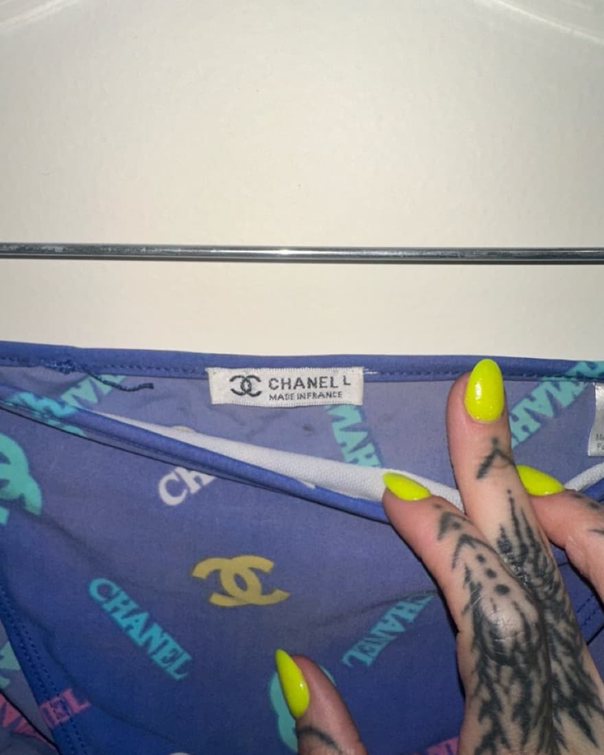 Chanel Blue Multi Color Bikini - Image 3