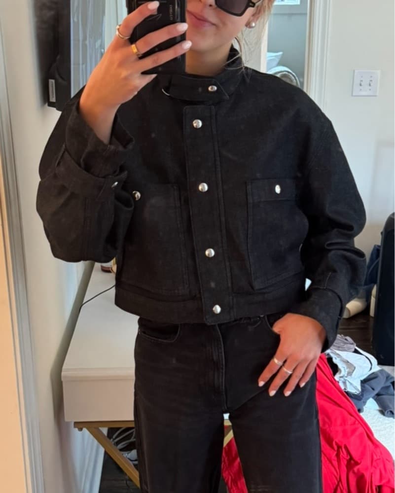 IRO Black denim jacket/top - Image 3
