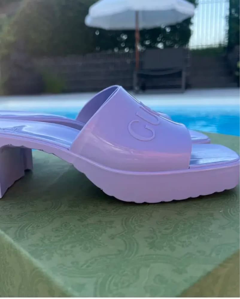 Gucci Size 6.5 Purple Rubber Platform  - Image 3
