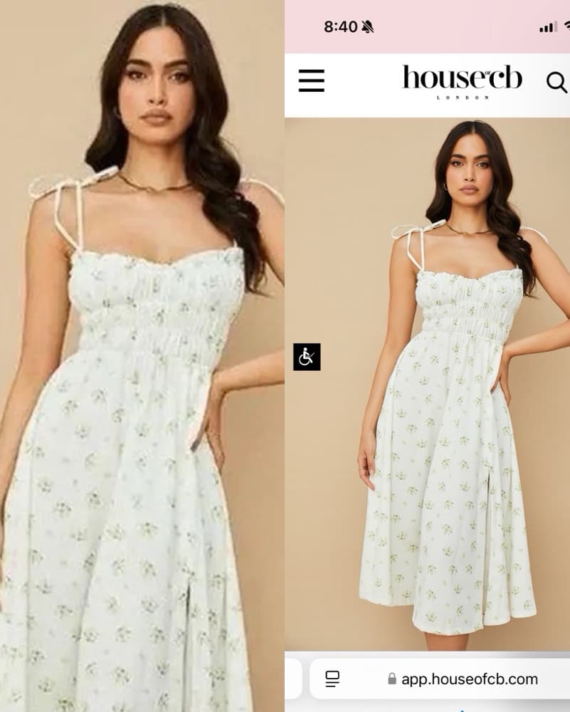 House Of Cb CHRISTABEL  Ivory Shirred  - Image 1