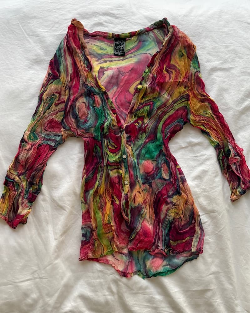 Vintage Retro Top XS Colorful - Image 1