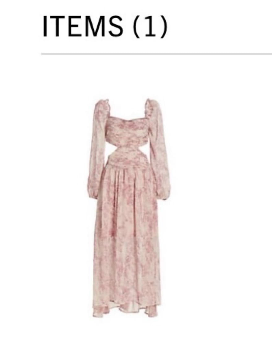 Pink Floral Dress - Image 1