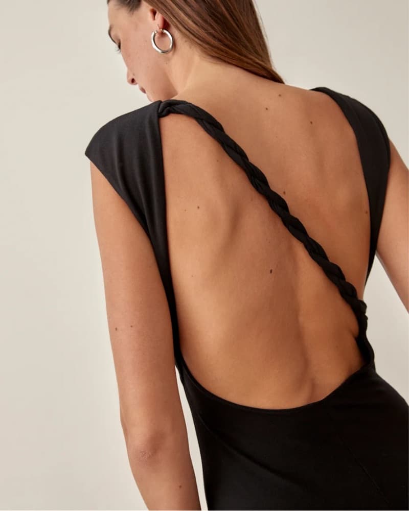 Black Backless Reformation Dress - Image 1