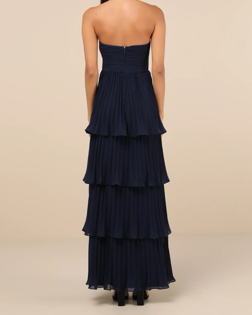 Lulus Seriously Sensational Navy Maxi - Image 2
