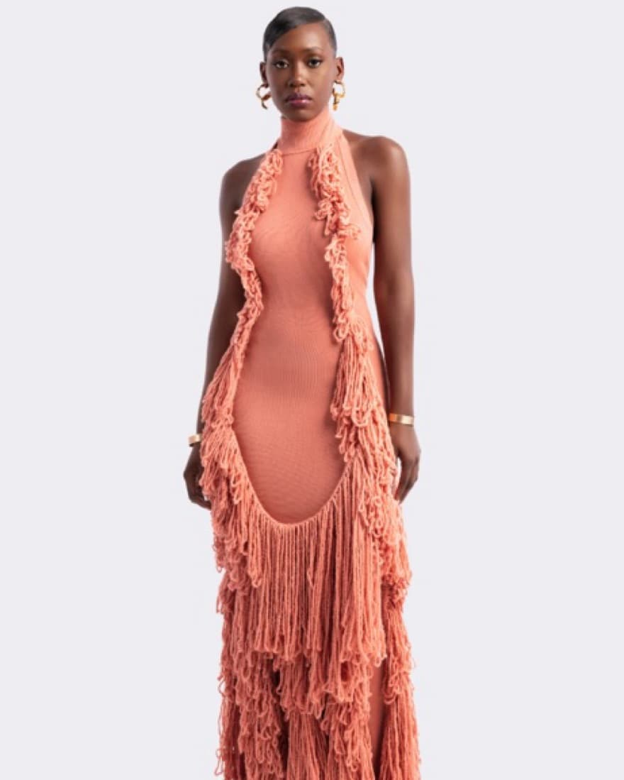 mina tassel knit gown - Image 1