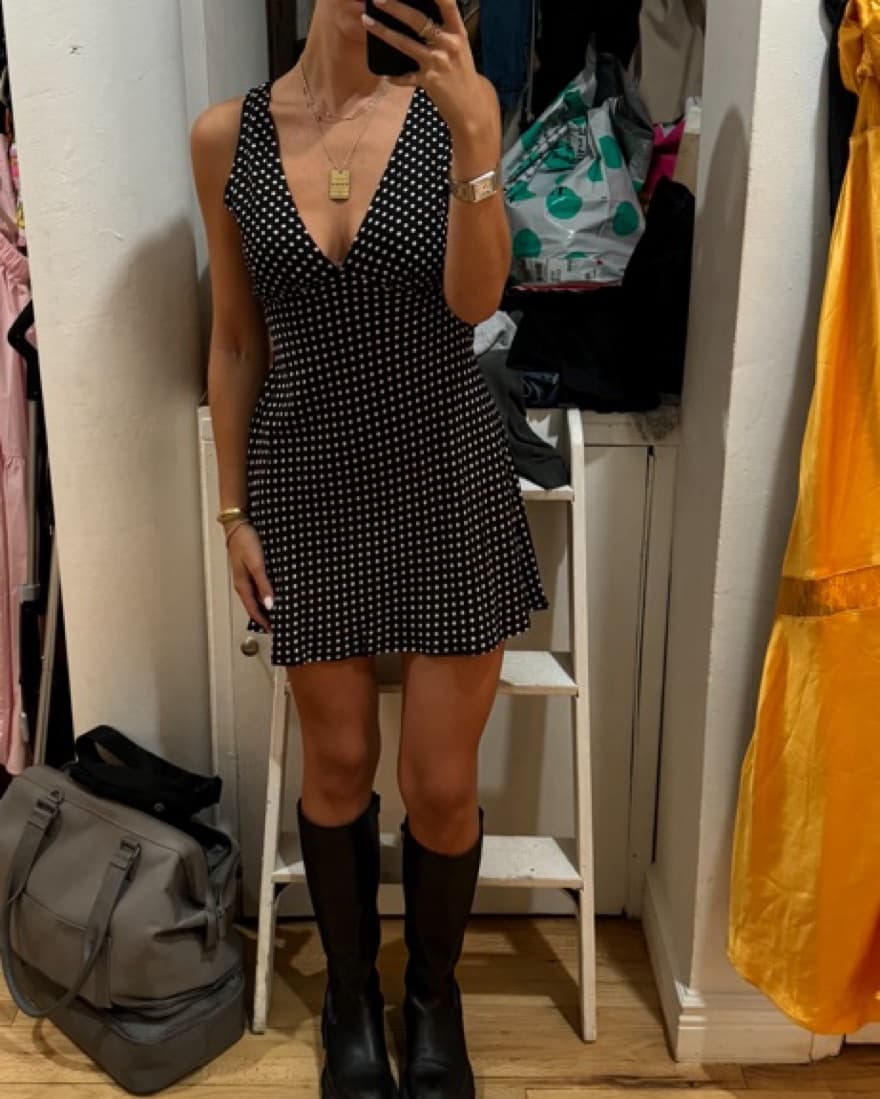 Polka Dot Mini Dress - Image 2