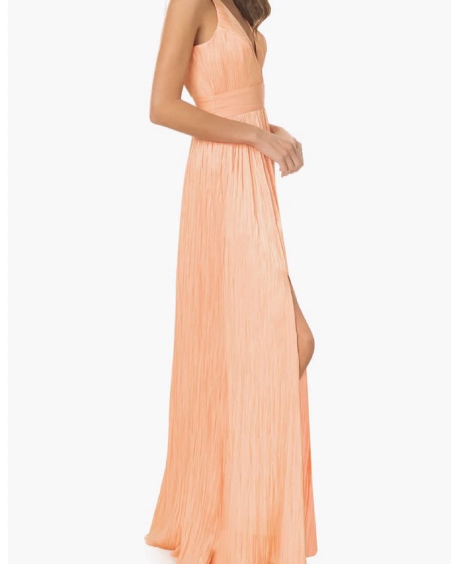 Dress The Population Danae Gown in Peach - Image 2