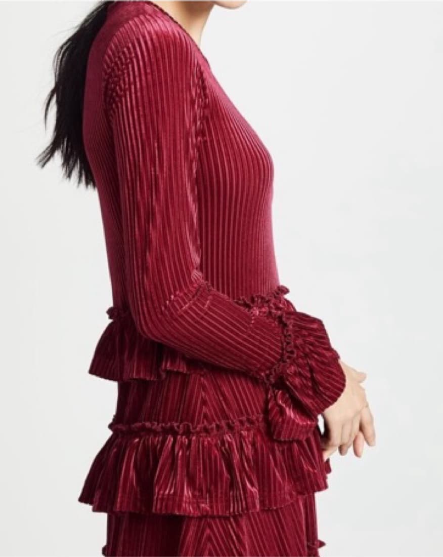 The Fifth Label Velvet Ruffle Dress - Image 6